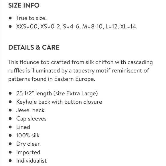 KATE SPADE Silk Tapestry Chiffon Ruffle Top - Picture 7 of 14